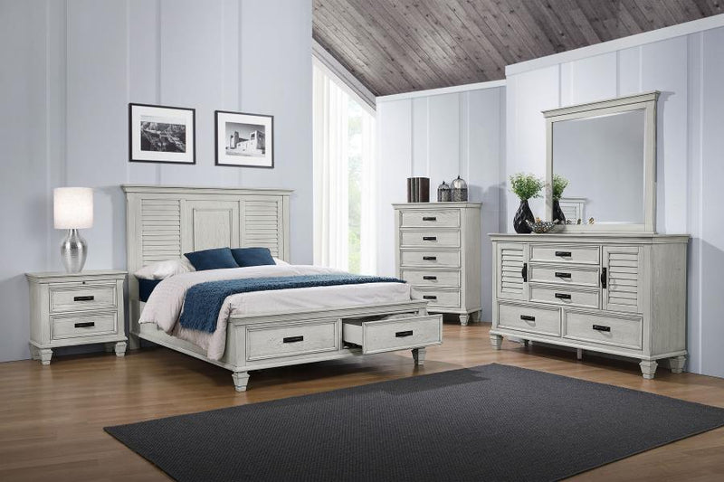 Franco Bedroom Set Distressed Eastern King 5-piece