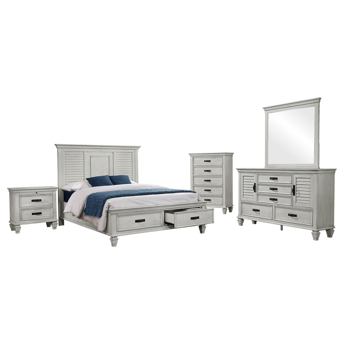 Franco Bedroom Set Distressed
