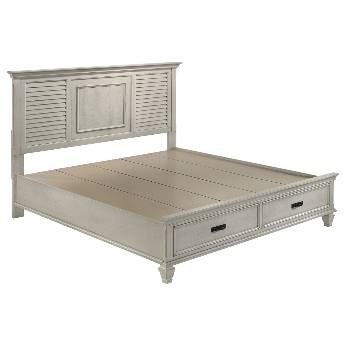 Franco Wood Storage Panel Bed Distressed