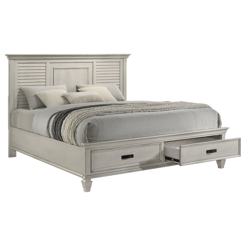 Franco Wood Storage Panel Bed Distressed
