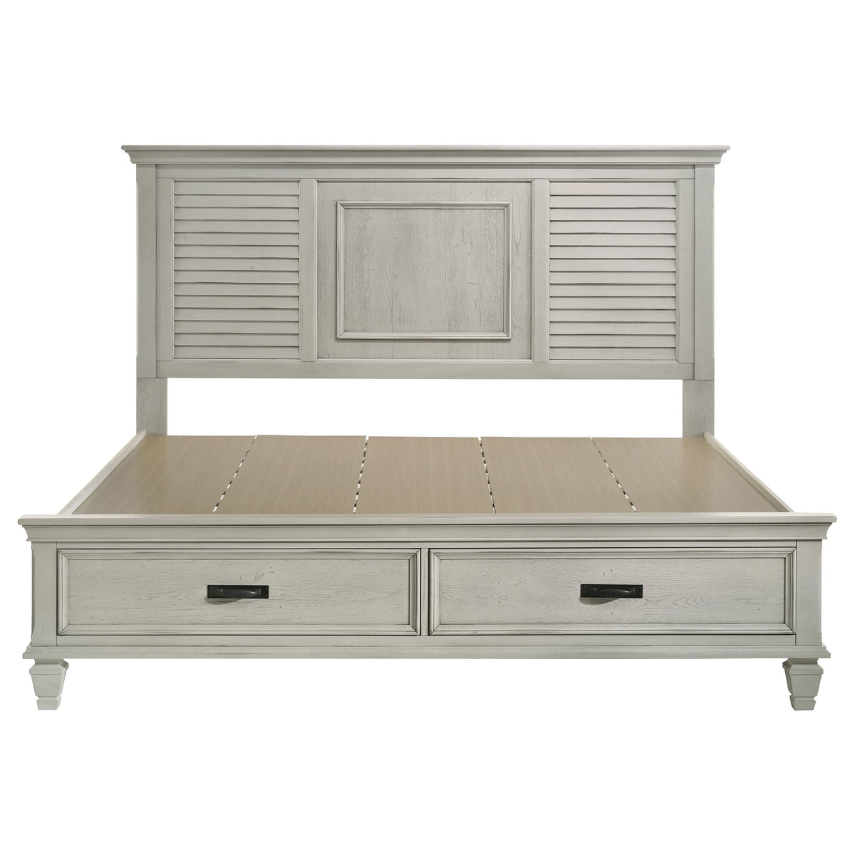 Franco Wood Storage Panel Bed Distressed