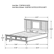 Franco Wood Storage Panel Bed Distressed