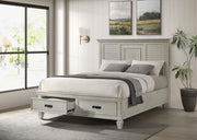 Franco Wood Storage Panel Bed Distressed Queen