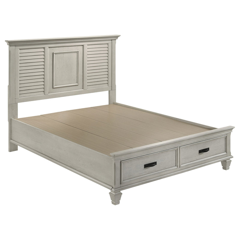 Franco Wood Storage Panel Bed Distressed