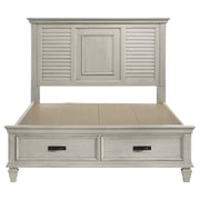 Franco Wood Storage Panel Bed Distressed