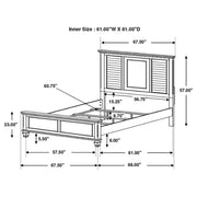 Franco Wood Panel Bed Distressed