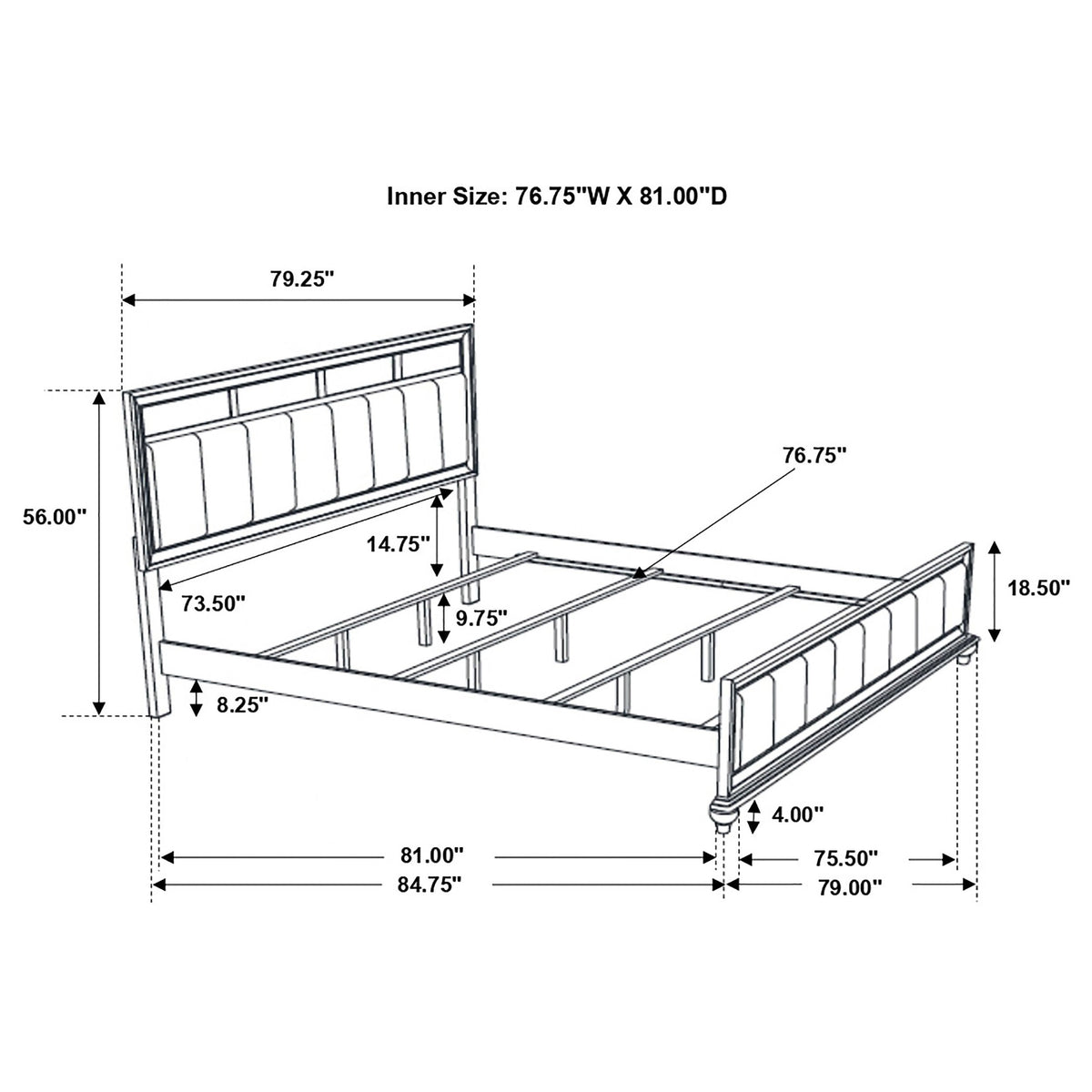Barzini Wood Panel Bed