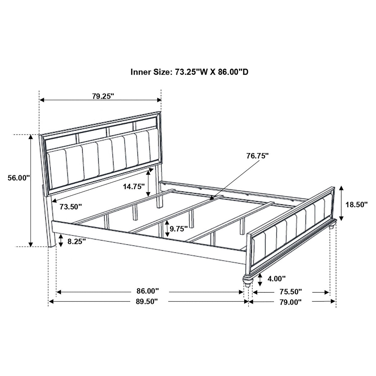 Barzini Wood Panel Bed