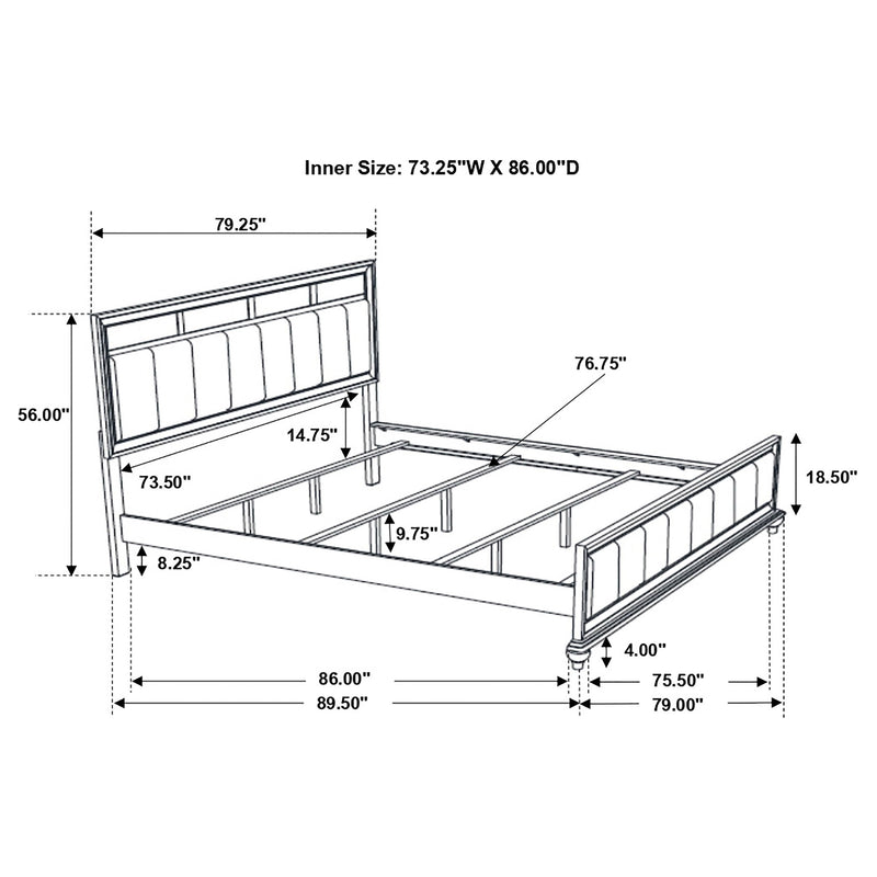Barzini Wood Panel Bed