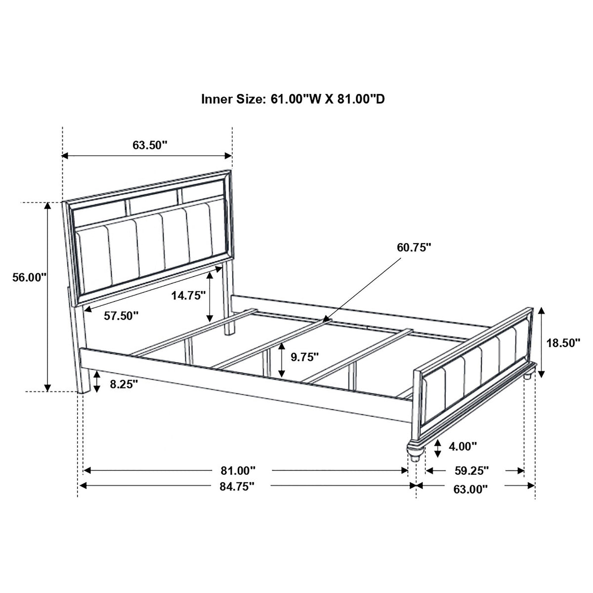 Barzini Wood Panel Bed