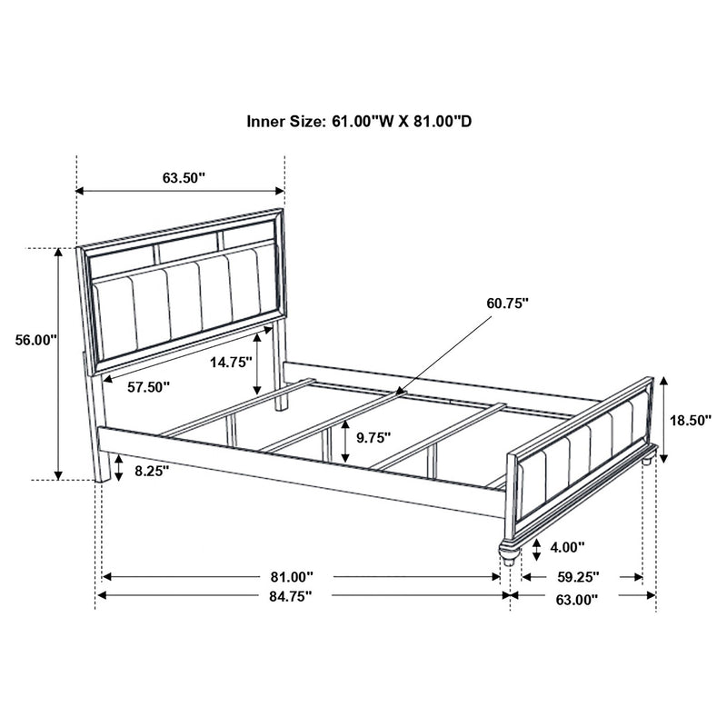 Barzini Wood Panel Bed