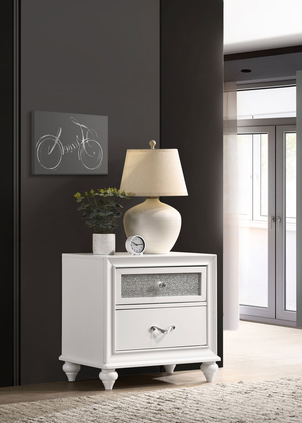 Barzini 2-drawer Nightstand