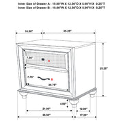 Barzini 2-drawer Nightstand