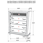 Barzini 5-drawer Bedroom Chest