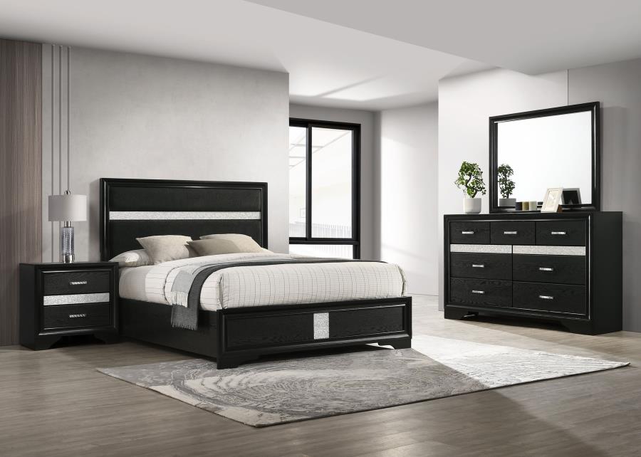 Miranda Bedroom Set Black Full 4-piece