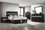 Miranda Bedroom Set Black Full 5-piece