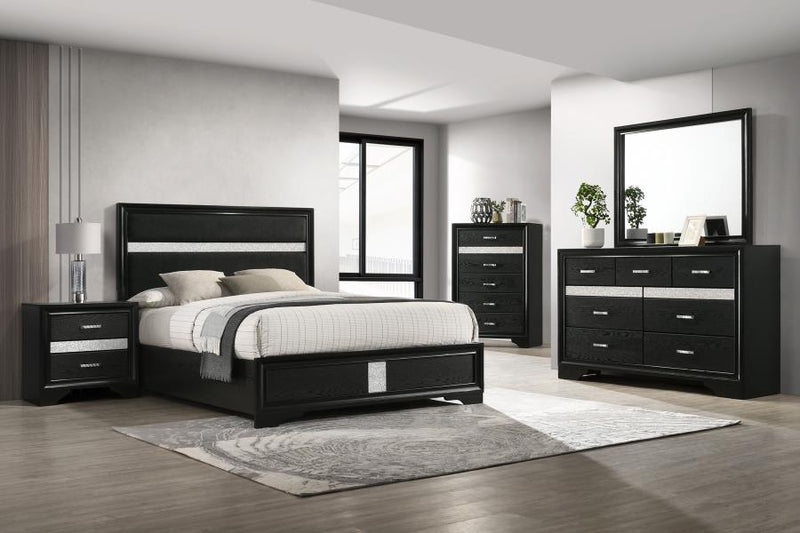 Miranda Bedroom Set Black California King 5-piece