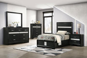 Miranda Bedroom Set Black Twin 5-piece