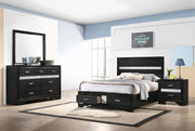 Miranda Bedroom Set Black Full 4-piece