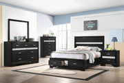 Miranda Bedroom Set Black Full 5-piece