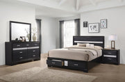 Miranda Bedroom Set Black Eastern King 4-piece