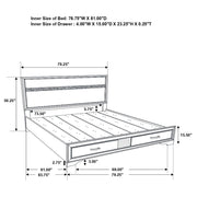 Miranda 51-inch Wood Storage Panel Bed
