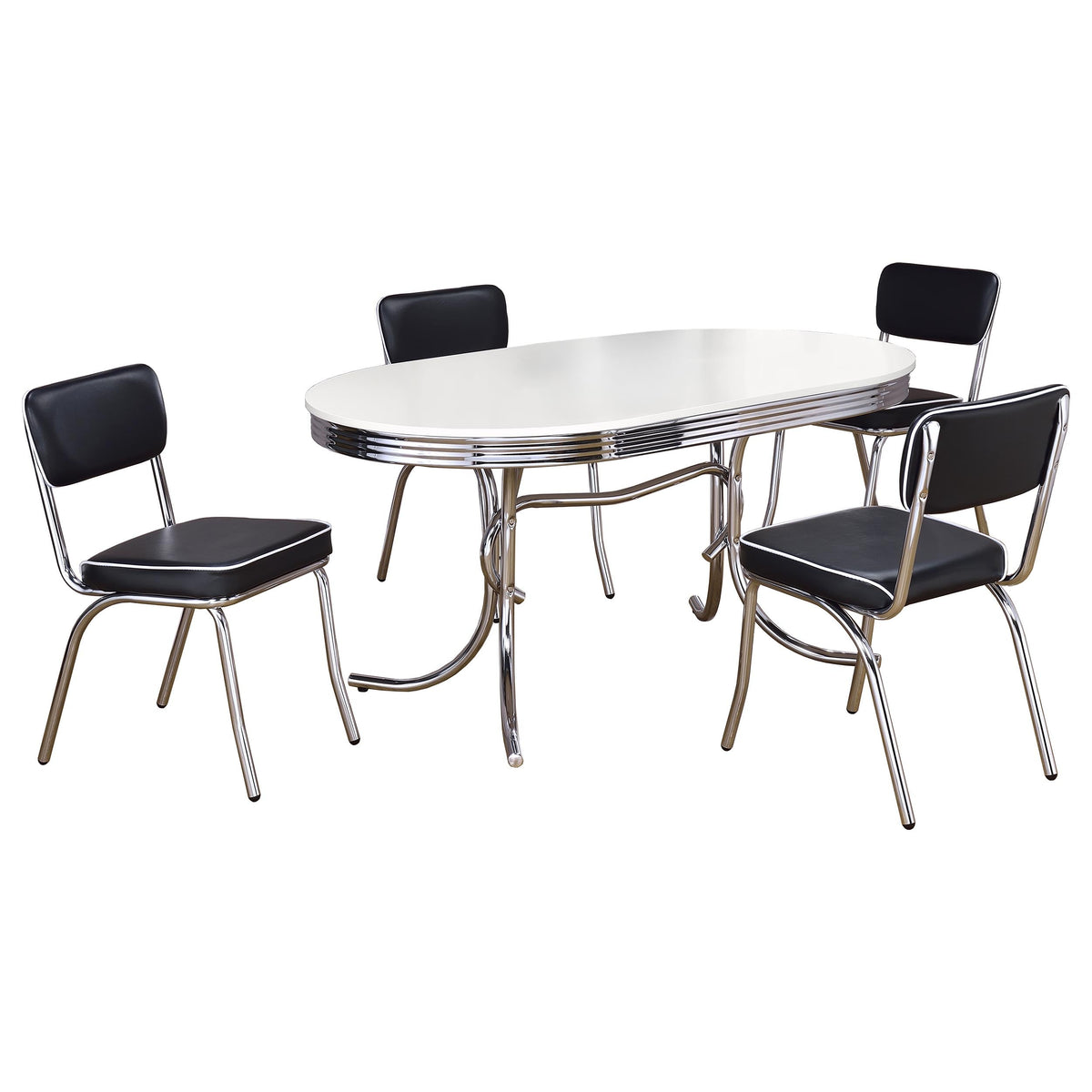 Retro Oval Dining Table Set