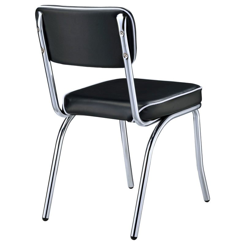 Retro Upholstered Dining Side Chair (Set of 2)