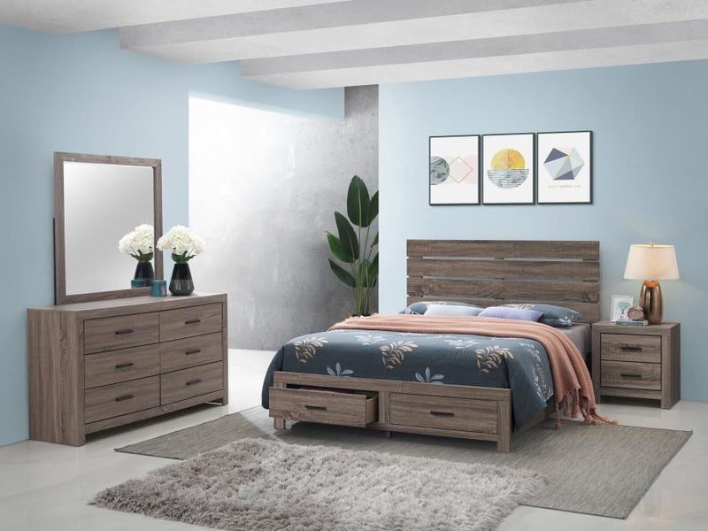 Brantford Bedroom Set Barrel Oak Queen 4-piece
