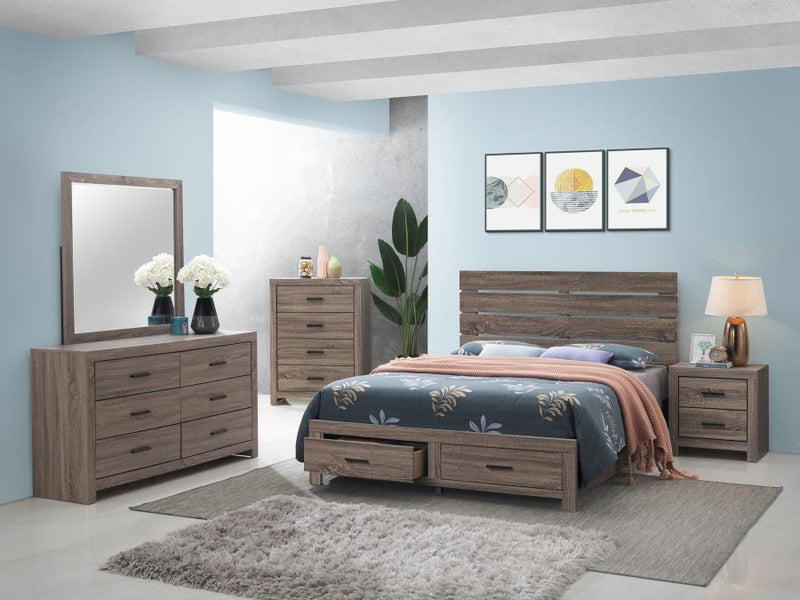 Brantford Bedroom Set Barrel Oak Queen 5-piece