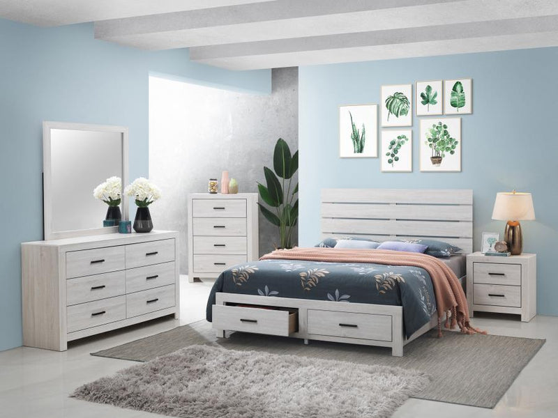 Brantford Bedroom Set Coastal White Eastern King 5-piece