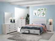Brantford Bedroom Set Coastal White Queen 5-piece