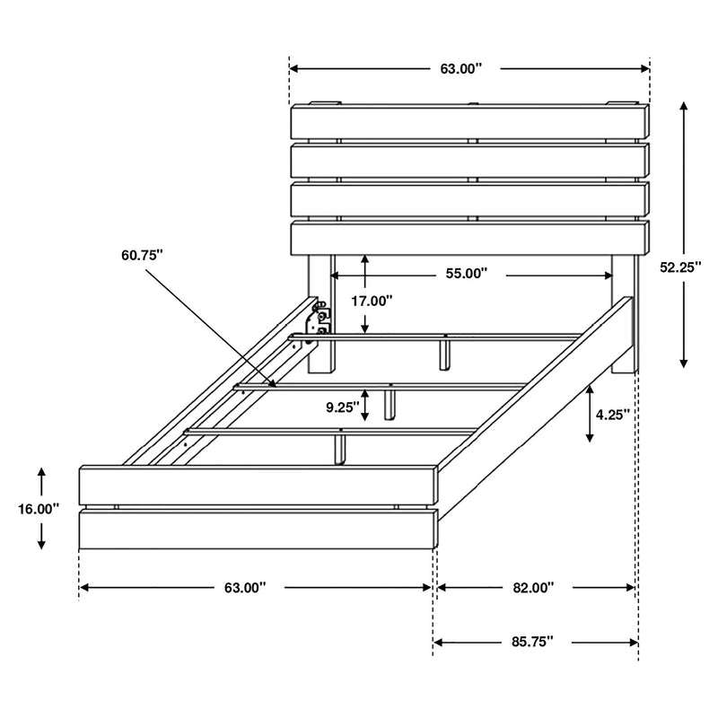 Brantford Wood Panel Bed