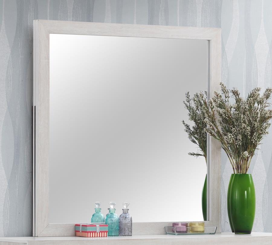 Brantford Dresser Mirror Barrel White