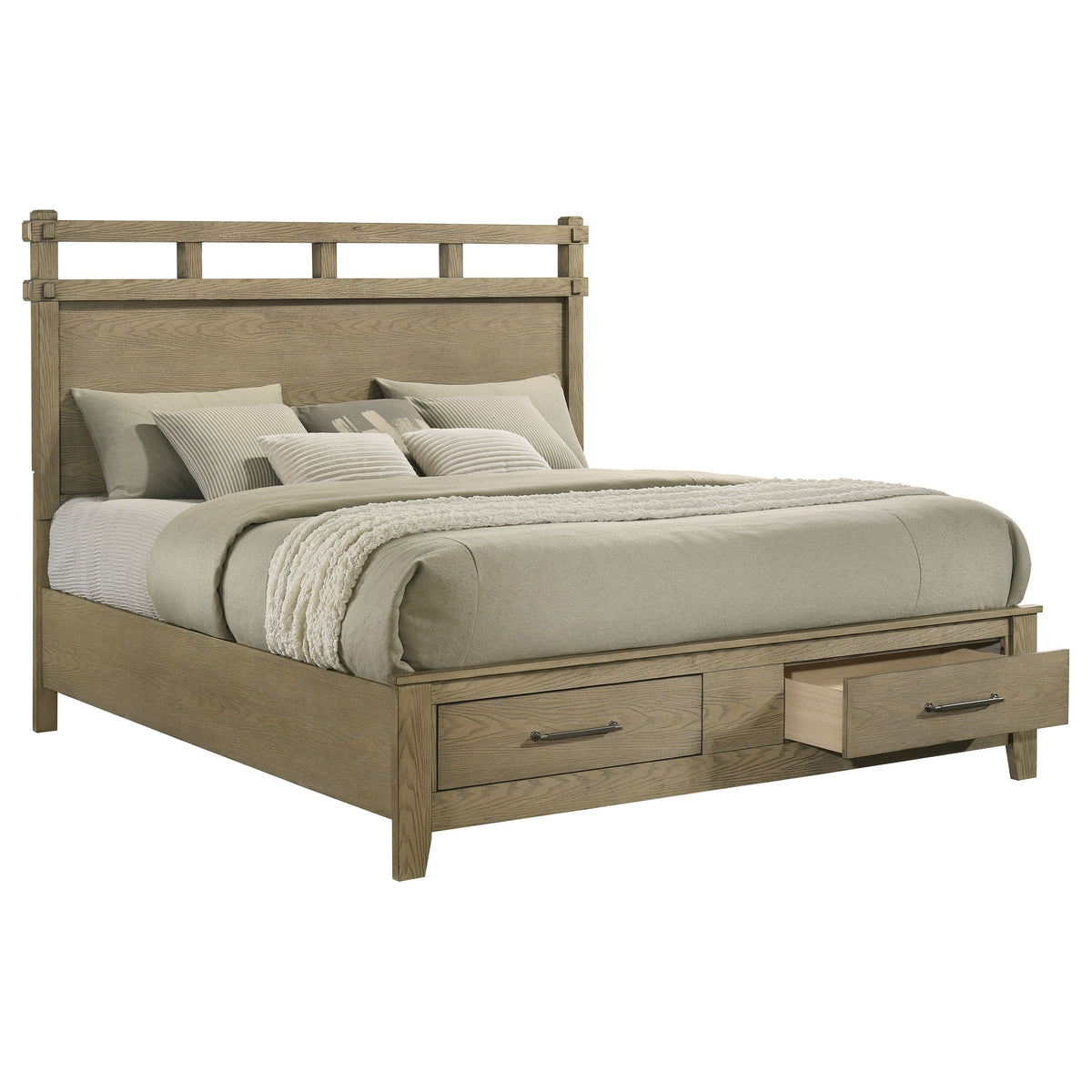 Hazlewood 59-inch Panel Storage Bed Vineyard Oak