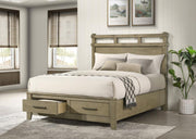 Hazlewood 59-inch Panel Storage Bed Vineyard Oak Queen