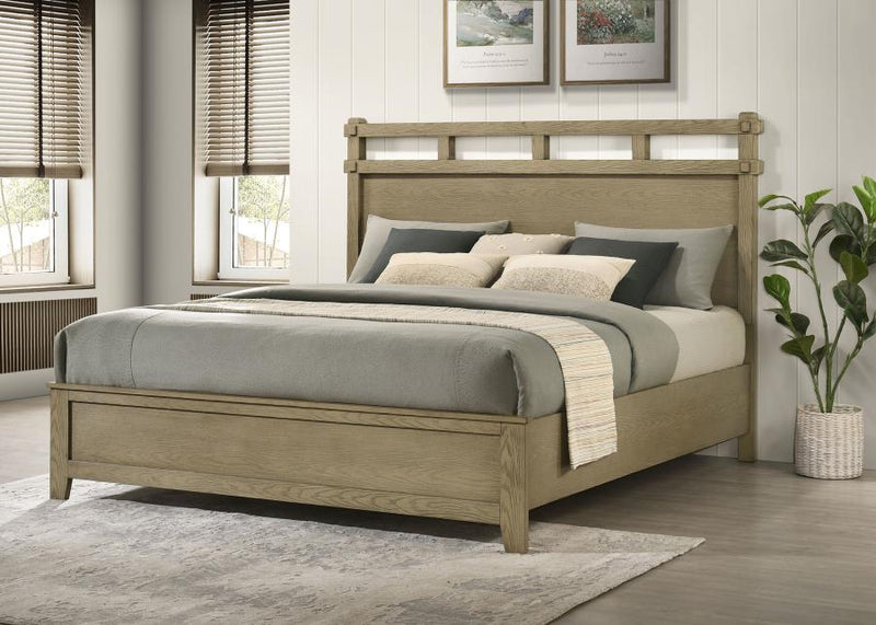 Hazlewood 61-inch Panel Bed Vineyard Oak Eastern King