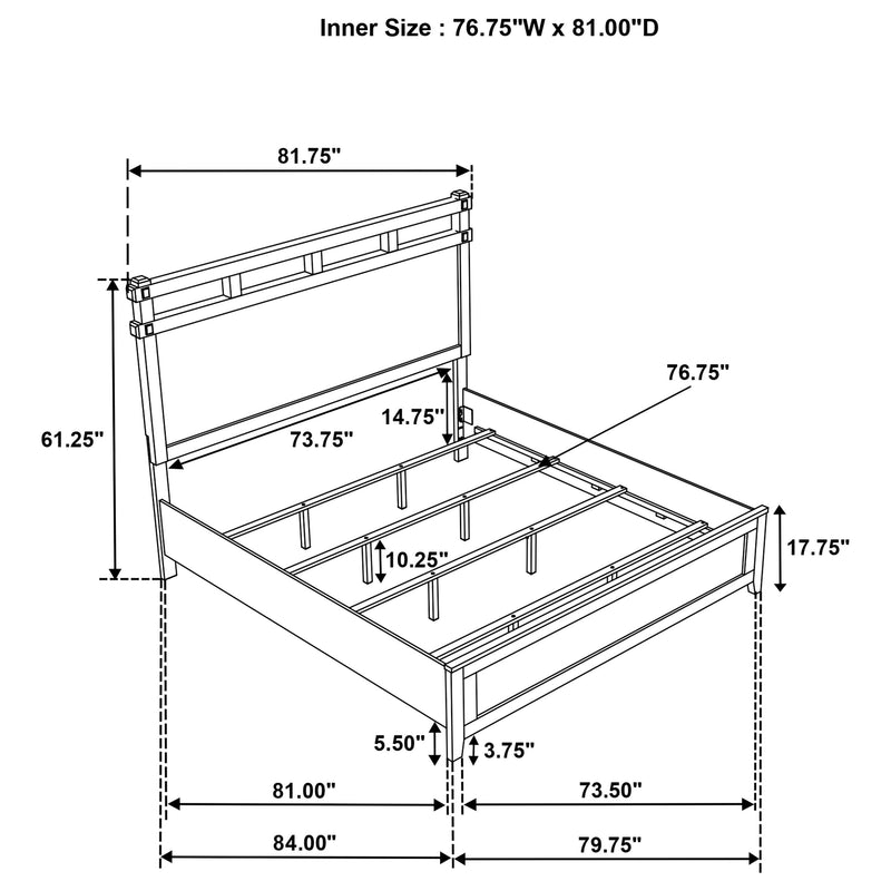 Hazlewood 61-inch Panel Bed Vineyard Oak