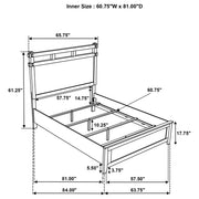 Hazlewood 61-inch Panel Bed Vineyard Oak
