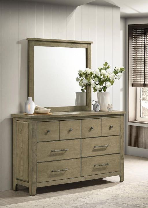 Hazlewood 6-drawer Bedroom Dresser with Mirror Vineyard Oak Default Title