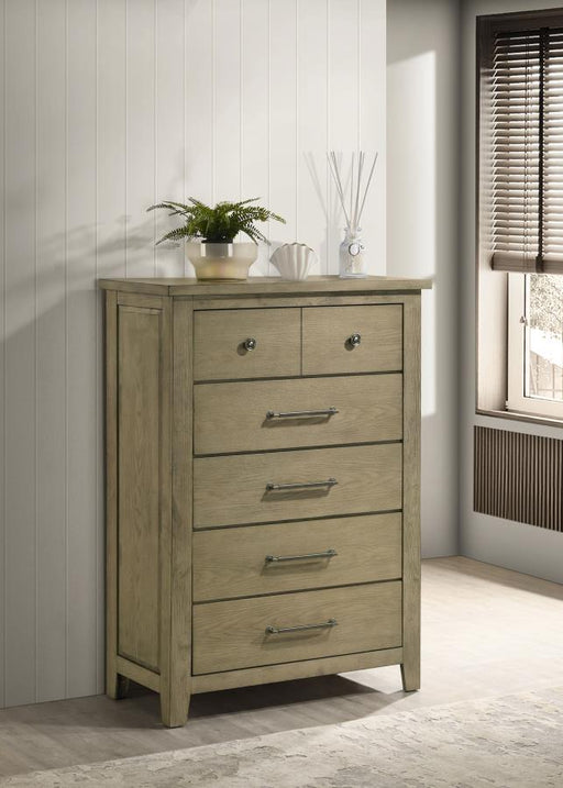Hazlewood 5-drawer Bedroom Chest of Drawers Vineyard Oak Default Title