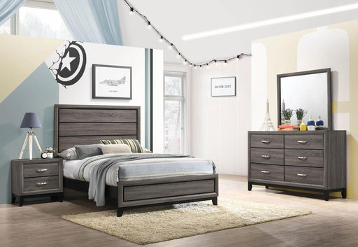 Watson Bedroom Set Grey Oak Full 4-piece