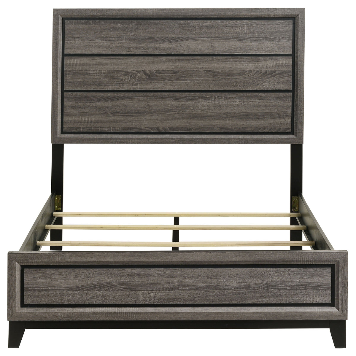 Watson Wood Panel Bed Grey Oak