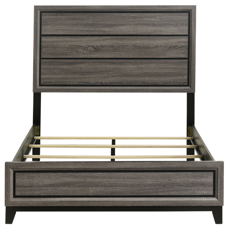 Watson Wood Panel Bed Grey Oak