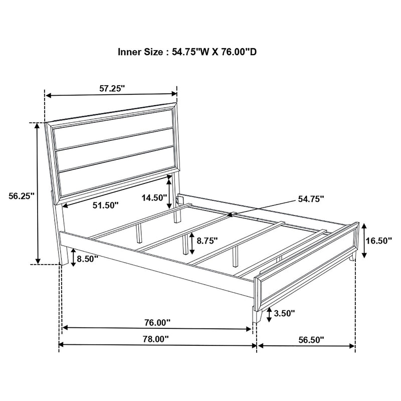 Watson Wood Panel Bed Grey Oak