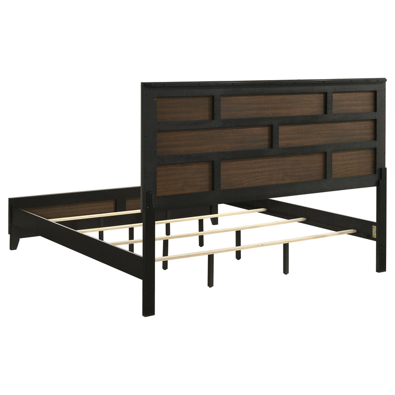 Watson Wood Panel Bed Grey Oak