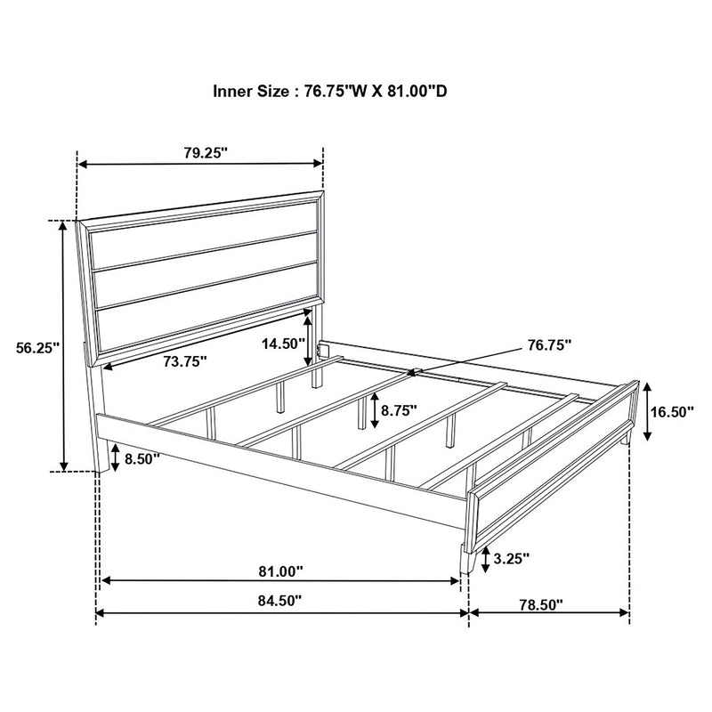 Watson Wood Panel Bed Grey Oak