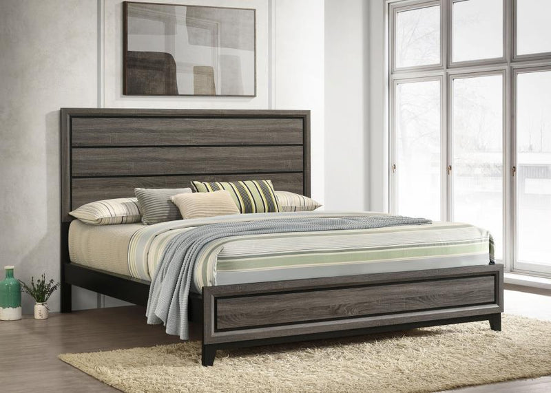 Watson Wood Panel Bed Grey Oak California King
