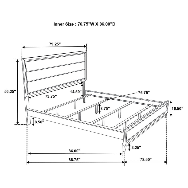 Watson Wood Panel Bed Grey Oak