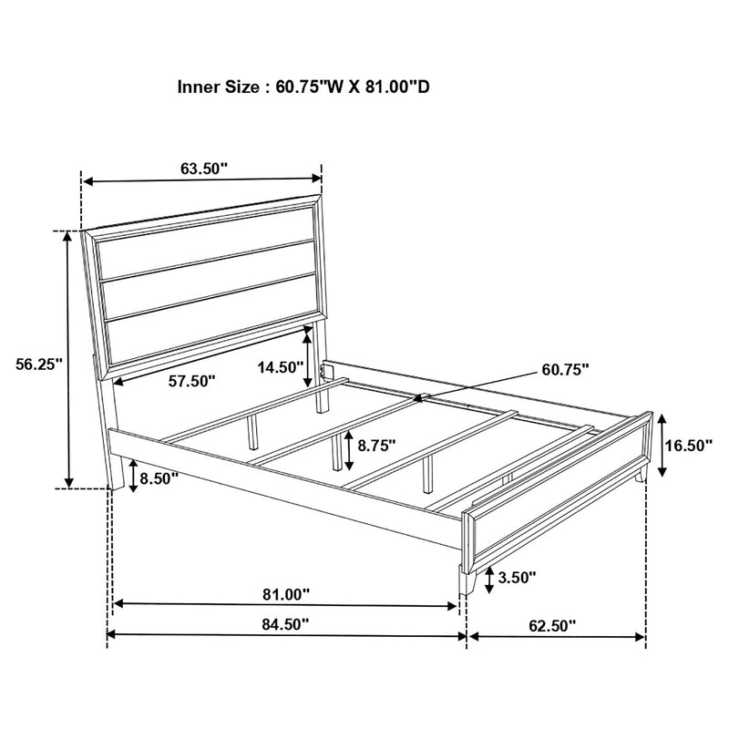 Watson Wood Panel Bed Grey Oak